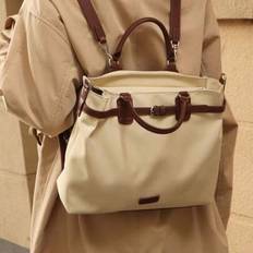 Back To School Backpack, Niche Design Casual Large Capacity Tote Bag, Handheld & Shoulder Strap, Student Commuter Everyday Bag For Women - Apricot