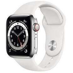 Apple Watch Series 6 Titan 40 mm (2020) | GPS + Cellular | silver | Sportband vit