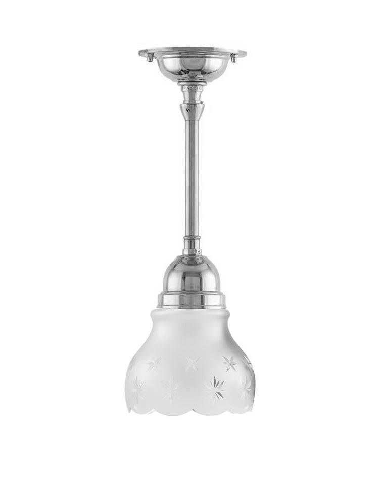 Loftslampe - Byströmpendel 60 nikkel, mat glas - 50 cm