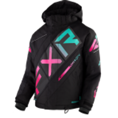 FXR CX Barn/Ungdom JACKA 23 – BLACK/MINT-E PINK FAD