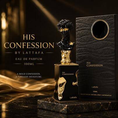Lattafa His Confession Eau De Parfum 100ML Premium lyxig långvarig parfym för män