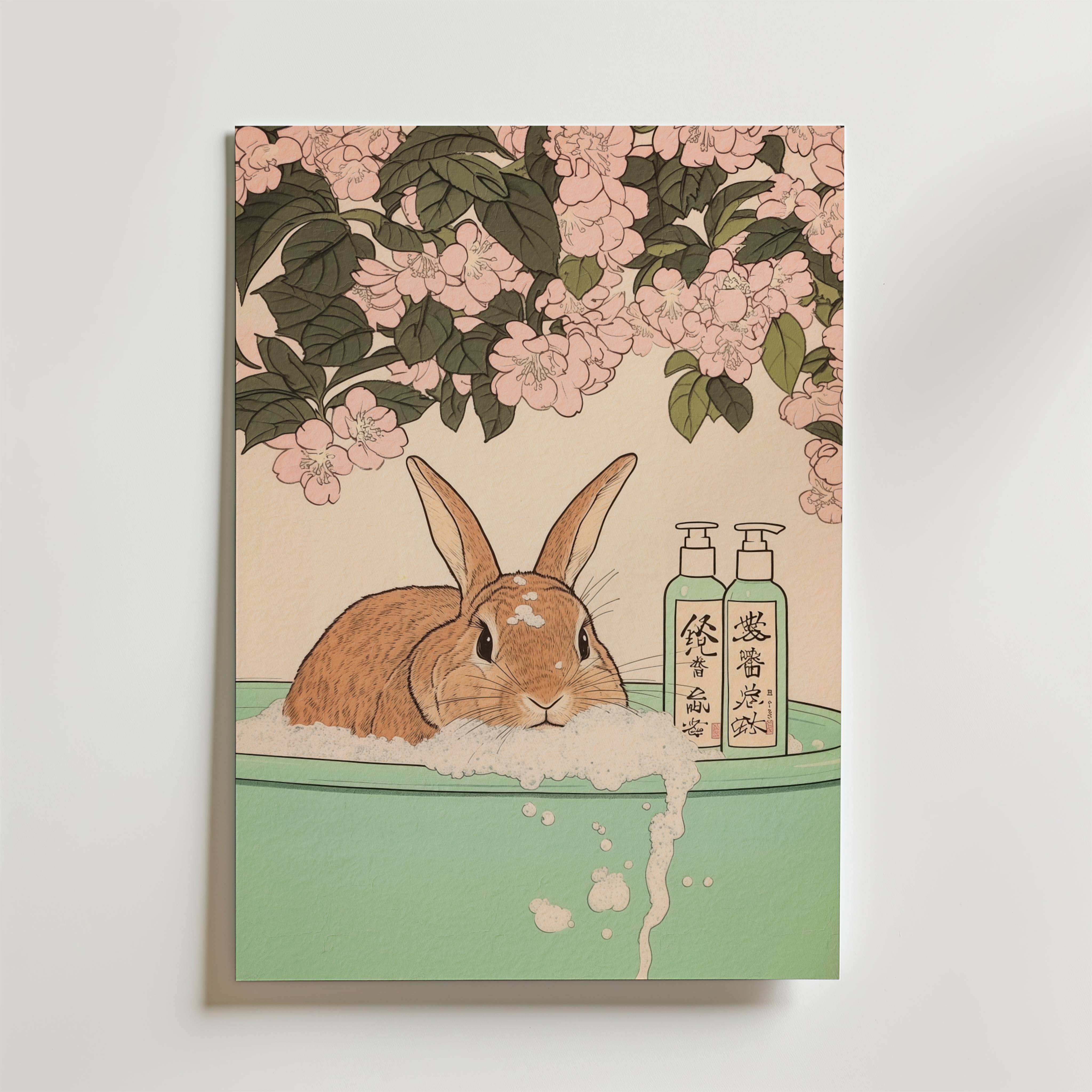 Tranquil Rabbit Moment Poster - Fine Art Poster 30x40 cm