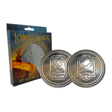 The Lord of the Rings Set of 4 Embossed Metal Coasters