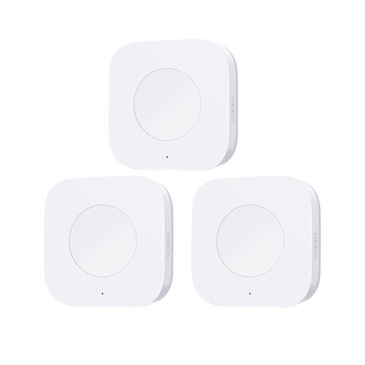 Aqara trådlös smart switch fjärrkontroll zigbee intelligent applikation en knappkontroll för xiaomi hem mijia app - Biult i gyro 3 st
