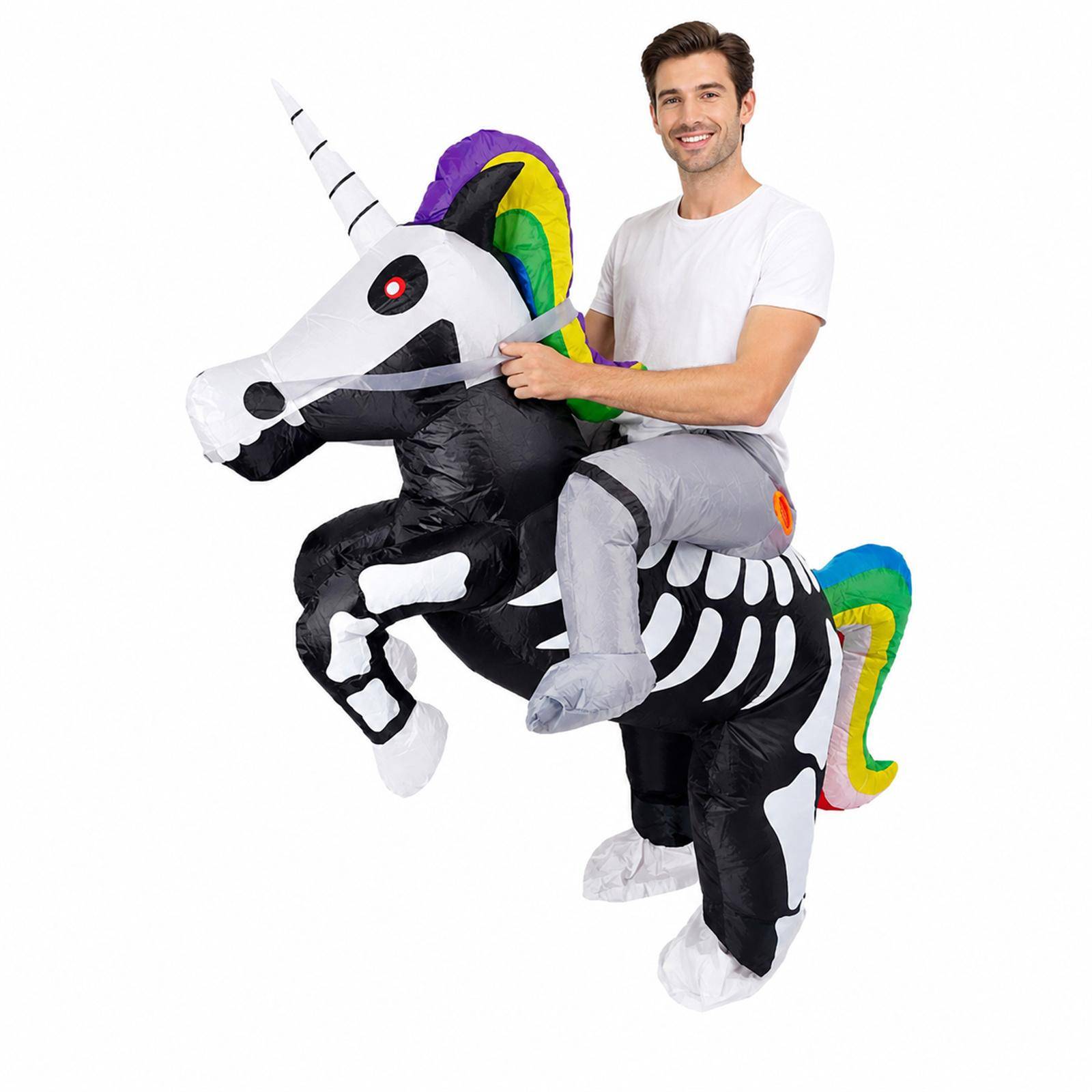 Halloween Uppblåsbar Kostym Vuxen Rolig Tecknad Figur Kostym Fest Cosplay Performance Rekvisita cm svart