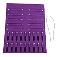 Children Hanging Toy Storage Bag, Children Baby Jewelry Hairpin Household Felt Storage Door Wall Hanging Bag Toy Organizer(Purple)