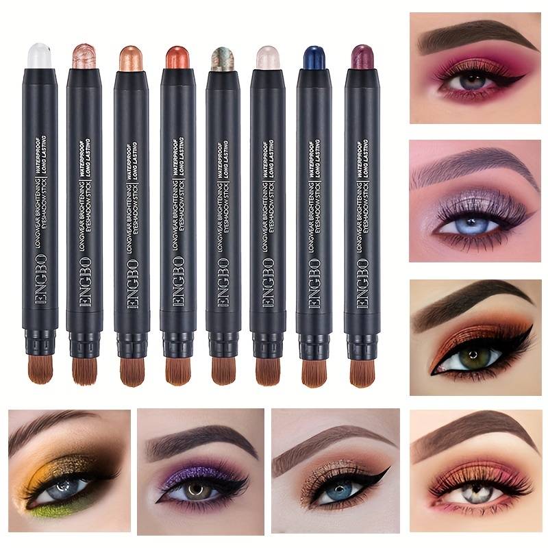 TEMU Eye Shadow Pen Pearlescent Shadow Matte Natural Long-lasting Waterproof Eye Shadow Stick