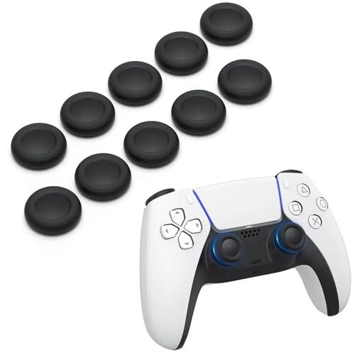 Yisica 10 st joystick-lock för PS5/PS4-kontroll, halkfria, lasertextur, slitstarka joystick-lock för PS5/PS4-kontroll (10)