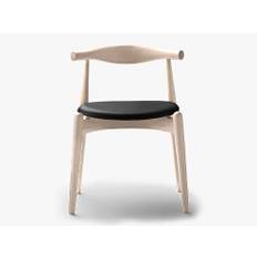 CH20 Elbow Chair - bøg sæbe/sort THOR læder - Carl Hansen & Søn