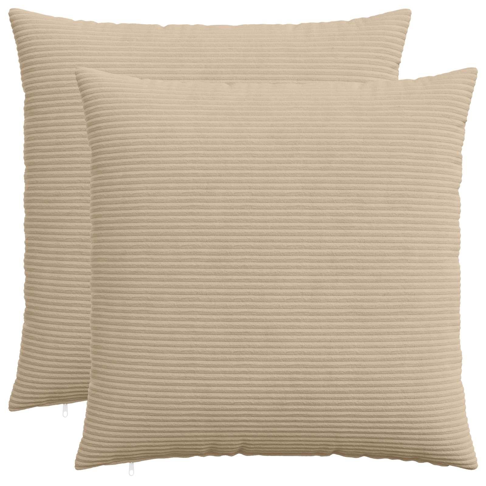 vidaXL Pudebetræk 2 pcs HEERLEN Gråbrun 70 x 70 cm cordfløjl