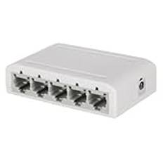 Malloy 5 Port Gigabit Data Switch, Network Hub, Desktop Ethernet Splitter, Plug & Play Skärmade Portar Fläktlös Tyst Mini Bärbar Hållbar