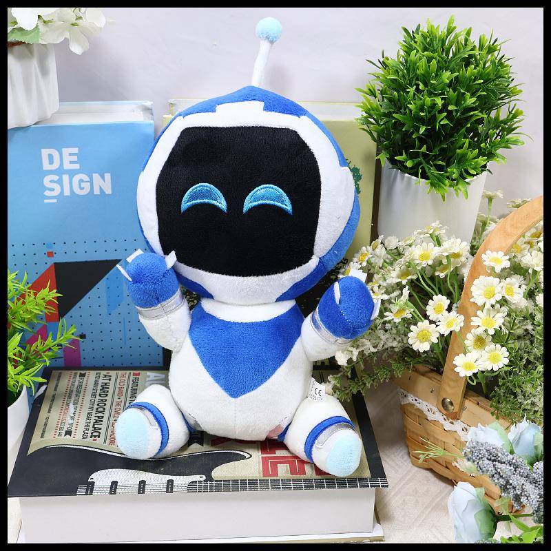 Astro Bot Plysch Kosmisk Robot Spel Perifer Plyschdocka Leksak vit