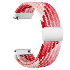 20 mm flätad Solo Loop för Garmin Vivoactive 5/3/3 Music armband handledsband för Garmin VivoMove3/Trend/Sport Venu SQ/SQ2/2plus rem rosa och vit Pink and white 20mm