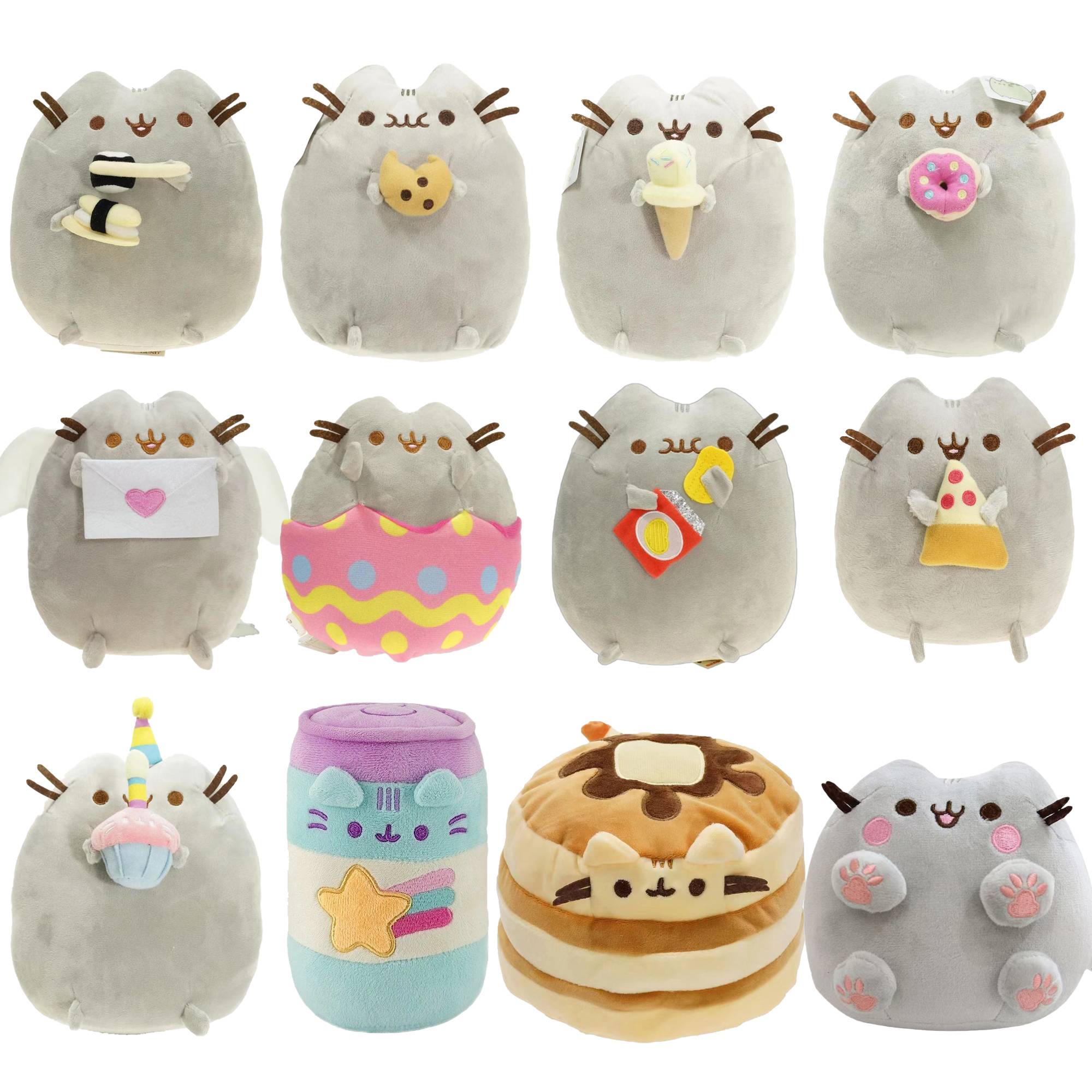 Hot Pusheen Plush Toy Kawaii Donut Unicorn Room Decoration Anime Potato Chip Ice Cream Pizza Cake Cat Stuffed Animal Dolls Gift