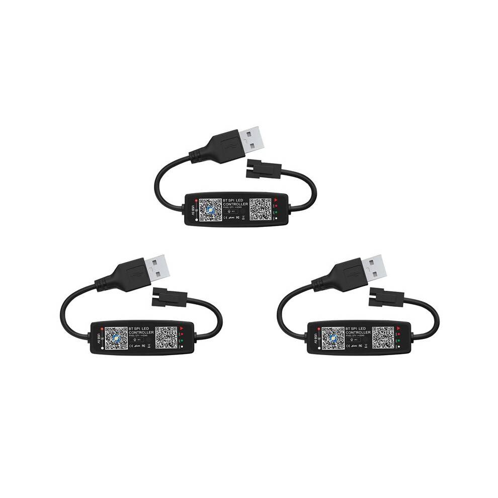 3X WS2812B LED Controller APP Control Music Controller for SK6812 WS2811 WS2812 LED Pixel Light Strip USB 5V