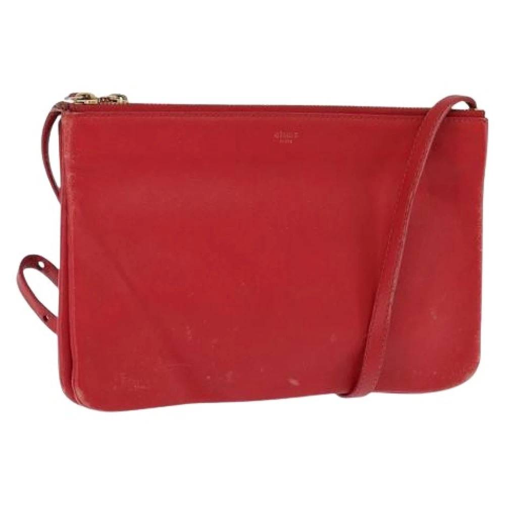 Celine Vintage Pre-owned Læder Cross Body Taske - Vintage - Dame - Rød - ONE SIZE - Læder