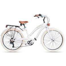 Via Veneto Sun of the beach 26" Lady Klassiske cykel 6V - Hvid