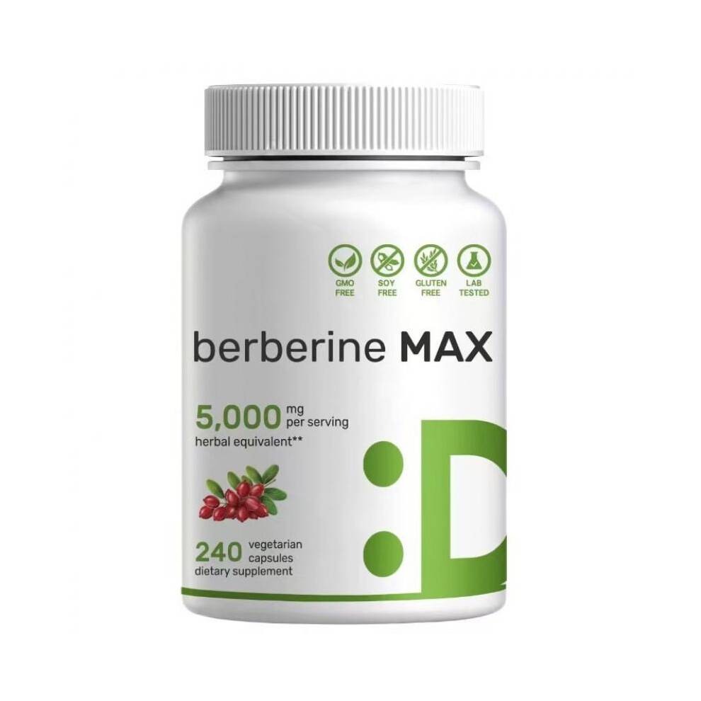 Berberine Max 240 Capsules High Strength Blood Sugar Support Metabolic Health Dietary Supplement TK Hot Seller