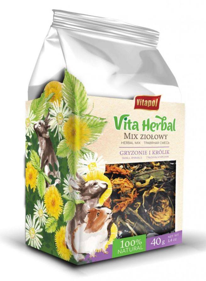 VITAPOL Vitaherbal Mix vegetabiliska gnagare och kaniner 40 g