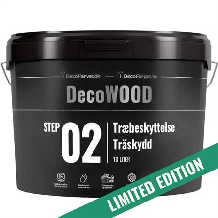 DecoWOOD Træbeskyttelse Sort 5 x 9 Liter (Storkøb)
