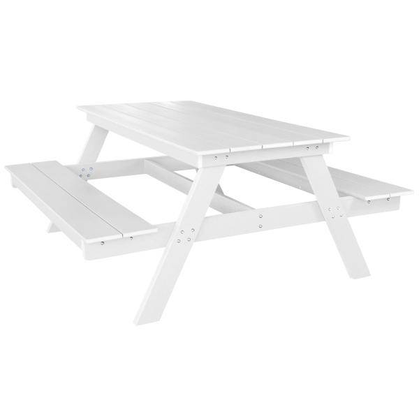 Homeville Bord-bænkesæt komposit hvid 150x161,5x72 cm