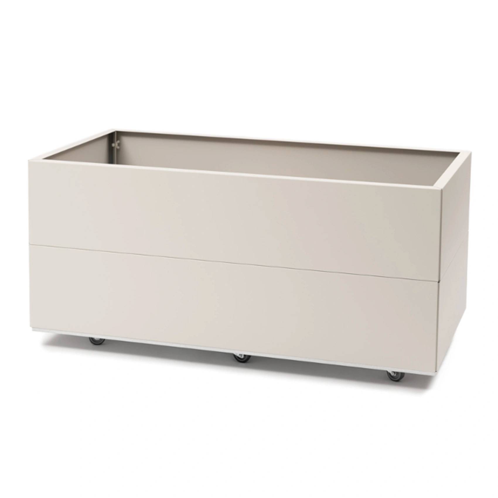 BEDD odlingslåda med hjul/ben - 120x60x50 cm, kalk - Vit/Beige