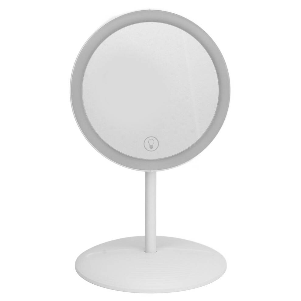 Professionelt LED-makeupspejl, touchskærmstyret multifunktionsdesign, 180 rotation for optimal visning, aftagelig lille forstørrelse