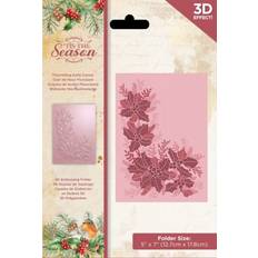 Crafters Companion 3D Embossing Folder - Tis the Season Flourishing Holly Corner
