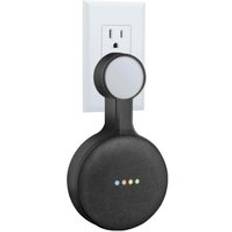 Smart högtalartillbehör uttag väggfäste hållare tillbehör lätt att installera för google home mini smart högtalare - Svart