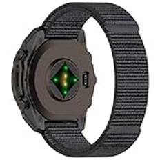 AISPORTS Kompatibel med Garmin Tactix 7/7 Pro/Bravo/Charlie/Delta-rem nylon, 26 mm mjuk stretchflätad elastisk väv nylon soloslinga armband ersättningsrem för Garmin Epix Pro Gen 2 51 mm/Enduro