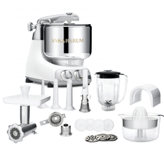 Ankarsrum Assistent Original Højglans Hvid AKM 6230 - Glossy White + De Luxe Pakken