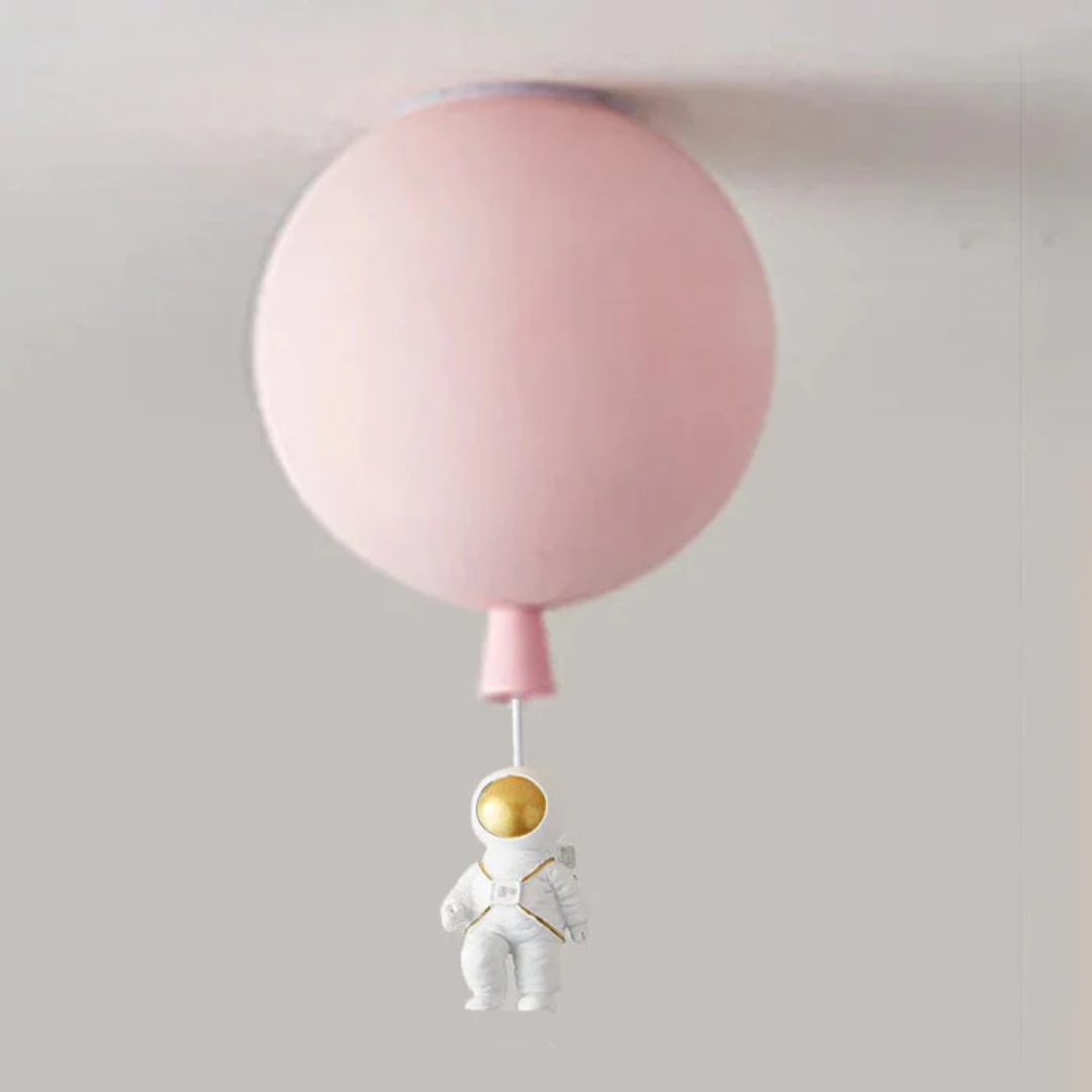 CosmoGlow - Lekfull LED Taklampa för Barnrum - Rosa / B / 30 cm