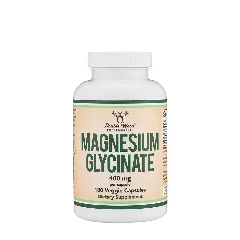 Double Wood Supplements - Magnesiumglycinat, 180 kapslar
