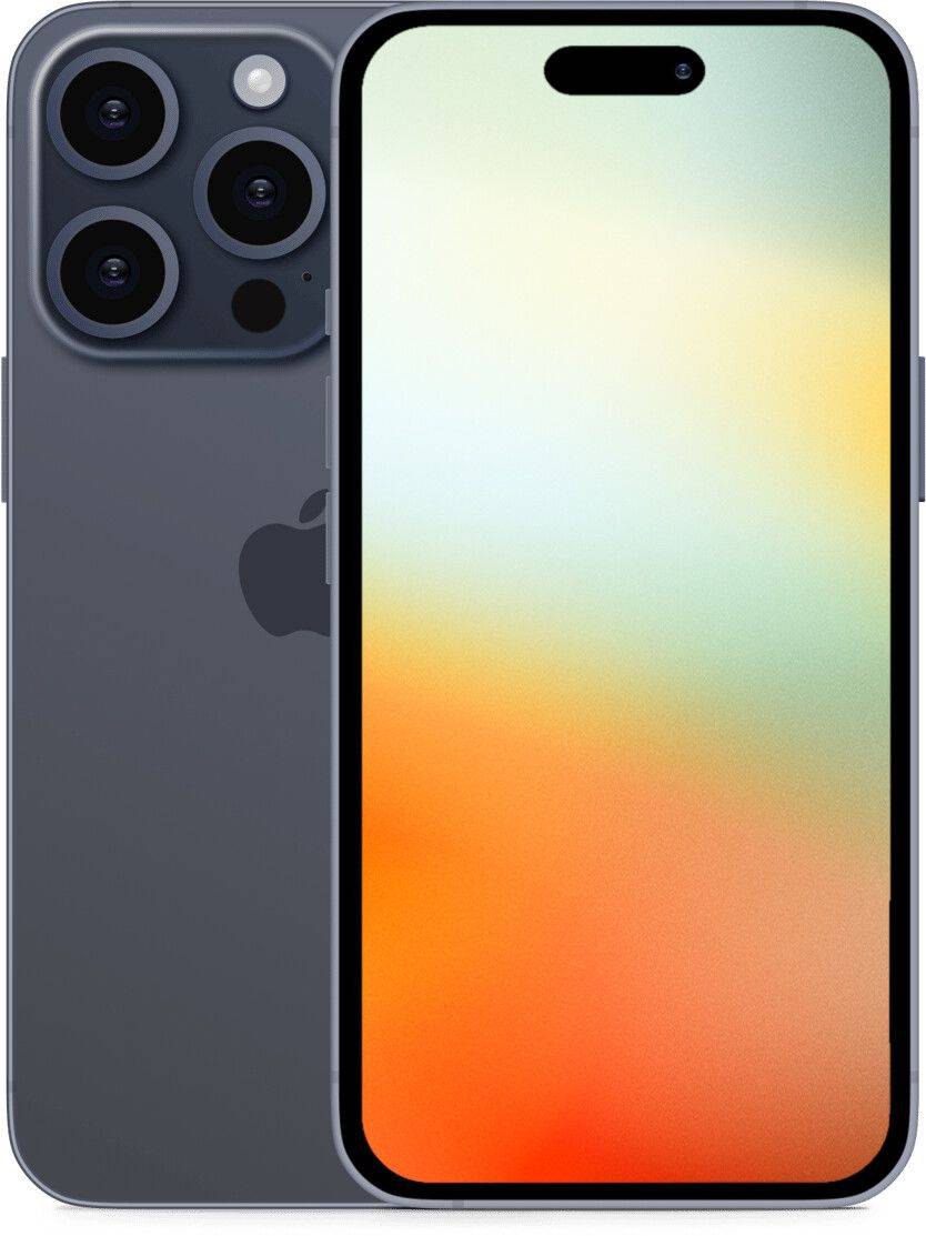 Begagnad iPhone 15 Pro m garanti - ett års garanti - Bra kosmetiskt skick - 128GB - Mörkblå (128 GB)
