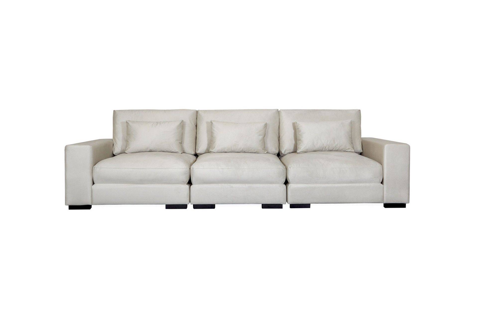 Scandinavian Choice Dubai 3-sits soffa sammet Extra Djup Vit