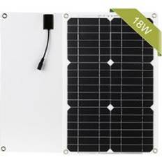 18w 12v solpanelsats från nätmonokristallin modul med sol laddningsregulator sae anslutningskabelsatser - Utan styrenhet