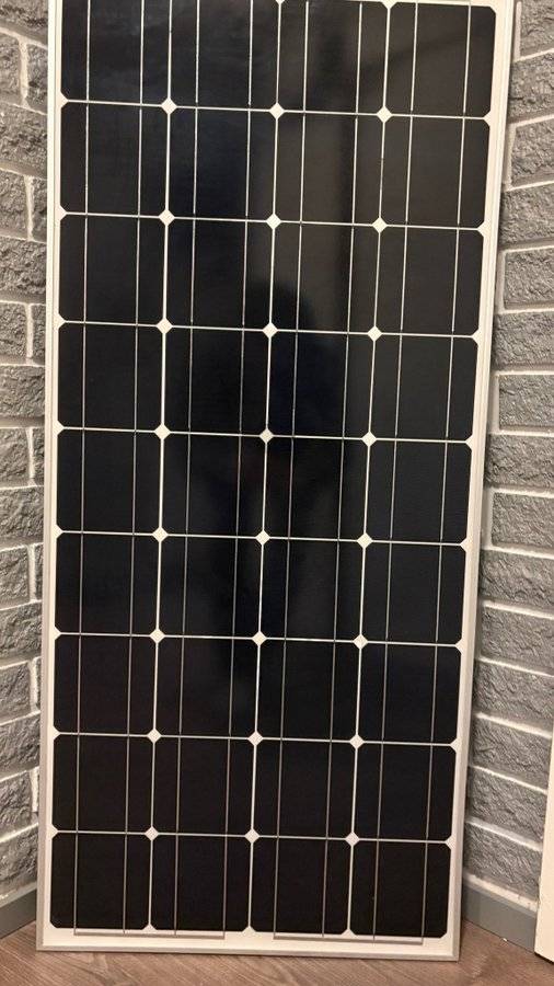 2ST Solpanel 100W – Monokristallin – Ny i kartong