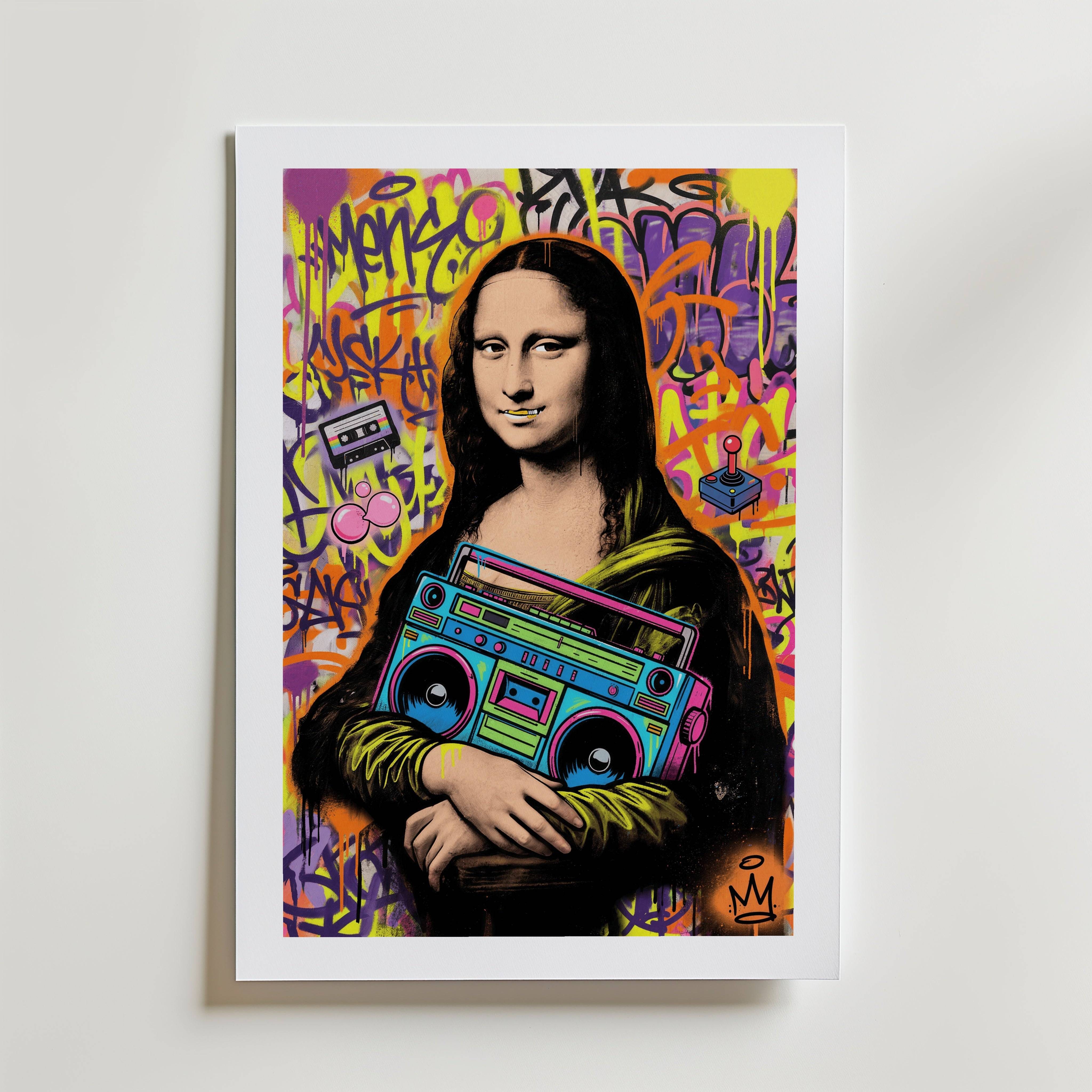 Mona Beats Poster - Fine Art Poster 50x70 cm Med passepartout