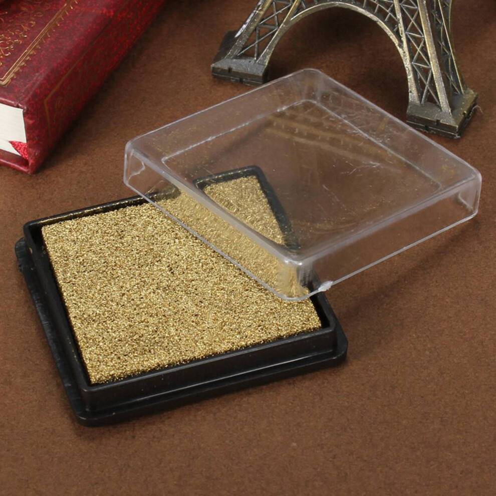 2X Ink Pad Stamp Pad for Wedding Letter Document Gold
