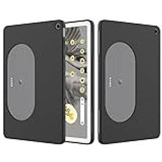 Surfplattefodral för Google Pixel Tablet 11 tum (2023) flytande silikonfodral, flexibelt mjukt gelgummi, smal passform, skyddande stötsäkert stötdämparfodral, svart