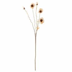 Kunstig Poppy Stilk - Brun