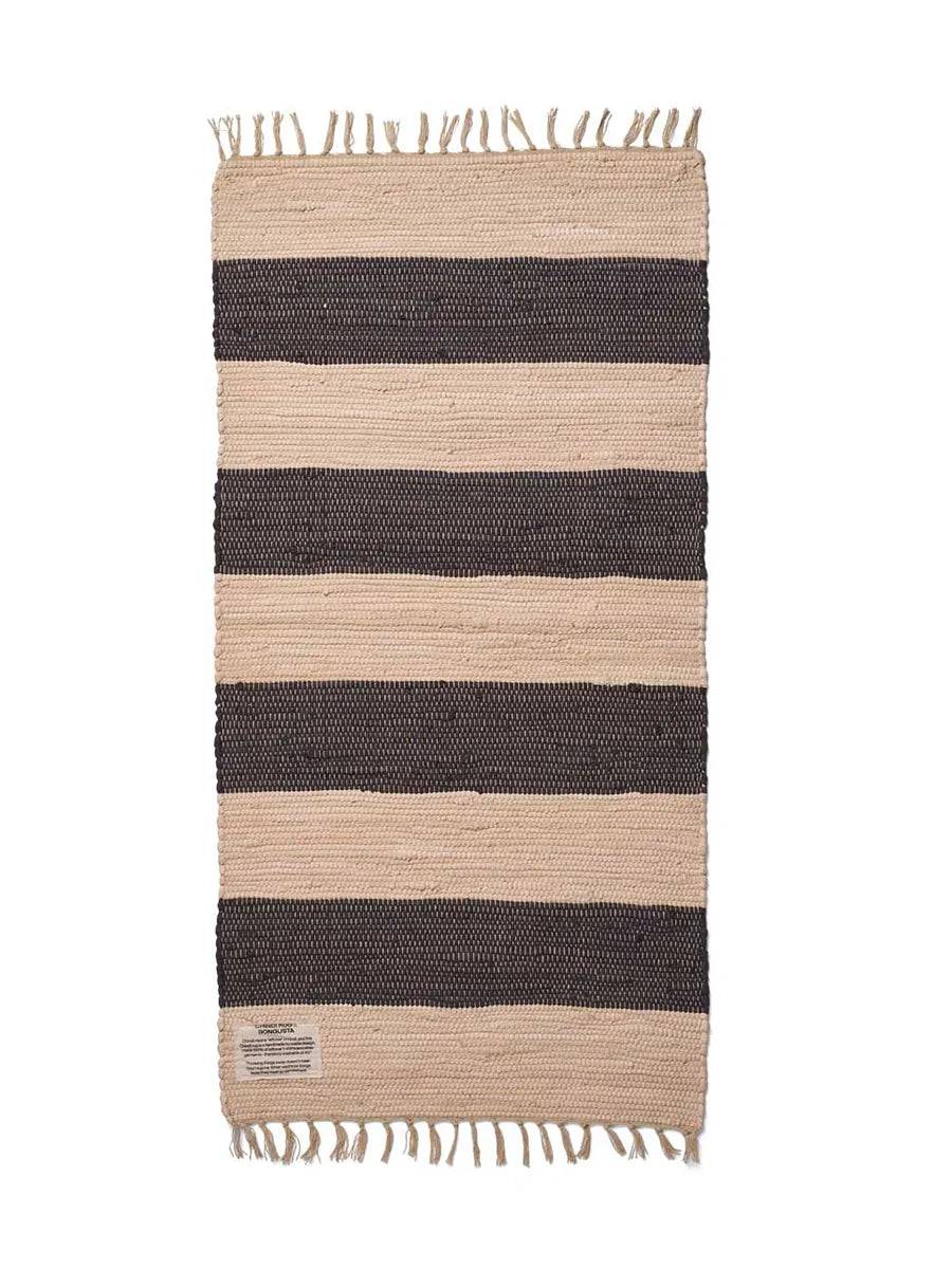 Chindi tæppe, 60x120 cm fra Bongusta Grey & Beige - Jacobsen Plus