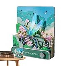 2025 3D Dragonfly Pond Calendar, Tear Away Memo Pad Calendar for Home Decor, Creative 3D Landscape Design with Nature Inspired Artwork, Tear-Away Pages for Easy Use in Bedrooms, Offices