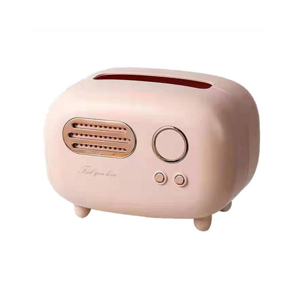 Retro Radio Shape Tissue Cover Box for Kitchen, Bathroom Vanity Countertops, Night Stands, Desks and Tables,