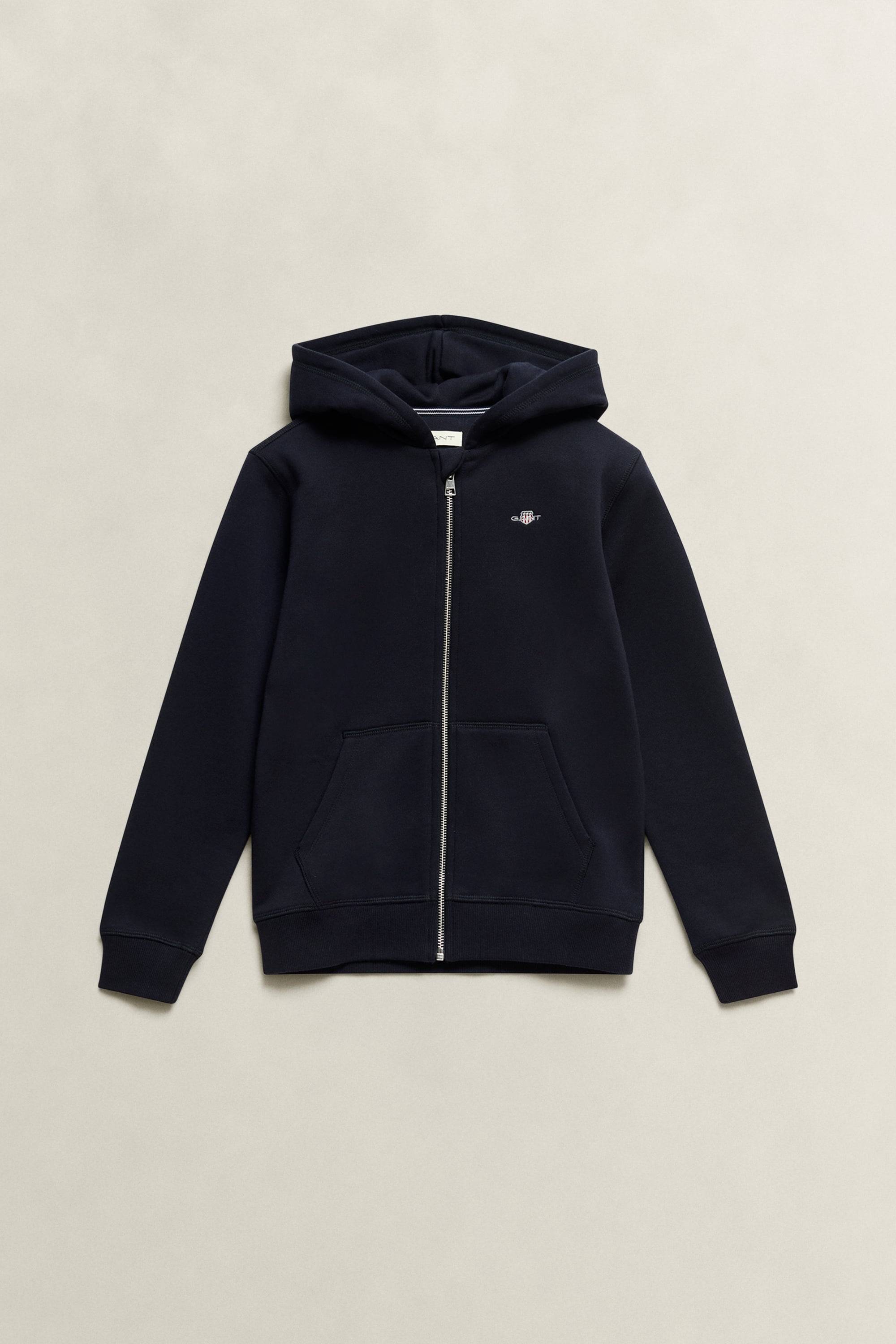 GANT Tonåring Teen Boys hoodie med dragkedja (158) EVENING Blå