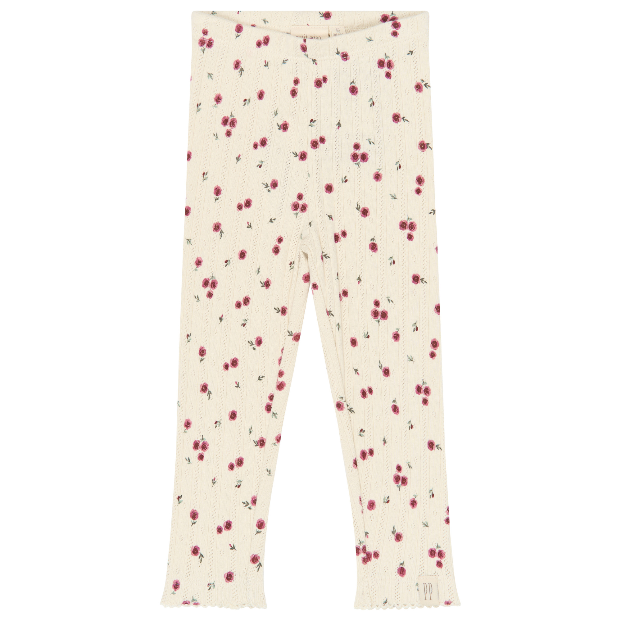 Petit Piao - Gracie Pointelle Leggings, PP2118 - Eggnog Rosehip AOP - 98