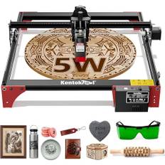 Laser Graviermaschine, 5W CNC Lasergravur Maschine und Laser Cutter, Hochpräzises Gravieren Schneiden für Holz Metall Glas