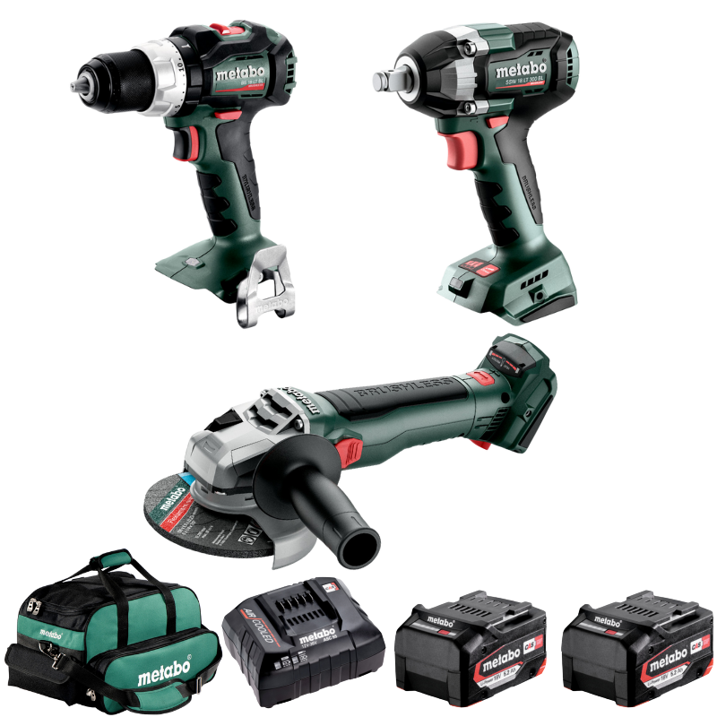 Metabo Verktygspaket Verkstad 18V (2x5,2Ah)