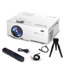 WTONISY Mini Projektor,Stabiler Als WLAN Beamer,1080P led Beamer heimkino,HDMI USB TF Kleiner Beamer