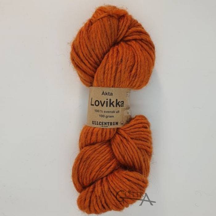 Ullcentrum Lovikka 100g - Ullcentrum Lovikka Mörk Orange 2122 - UllcentrumLovikkaMörkOrange2122